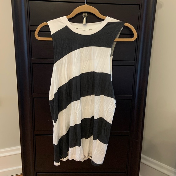 Urban Outfitters/Cheap Monday Diagonal Stripe Top - Picture 2 of 4